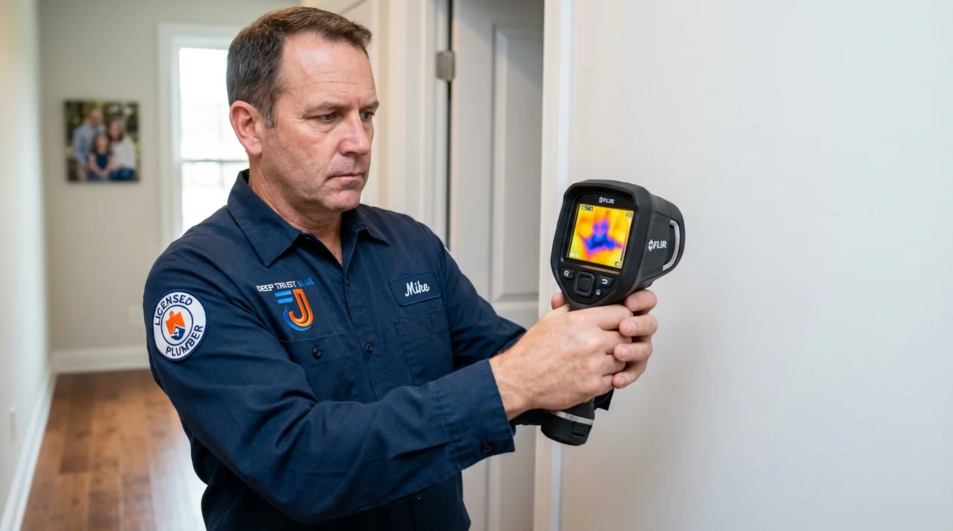 Thermal imaging leak detection by Johns Plumbing LLC in New London